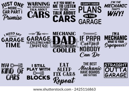 Mechanic Motorcycle Quotes Bundle - T-Shirt, Mockup, Clip Art, Sticker, Logo, and Mascot