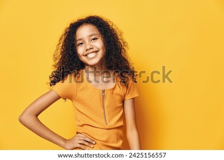 Little hair female portrait smile cute girl background person young happy beauty background girl