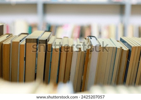 Books on the shelf in library