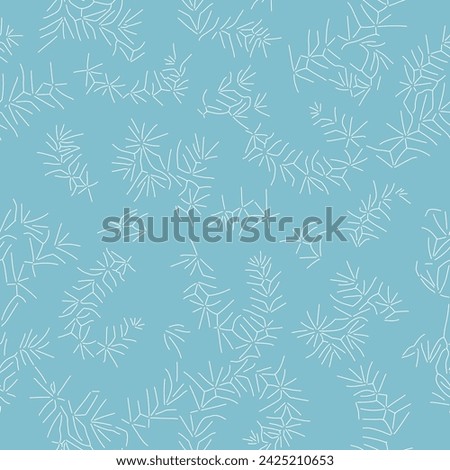 Seamless pattern spruce branches vector