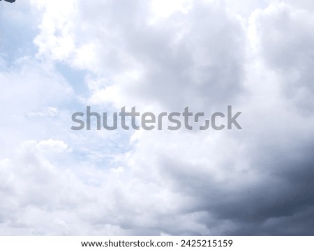Amazing scattered cumulus clouds. Beautiful vast blue sky and clouds for natural landscape background.