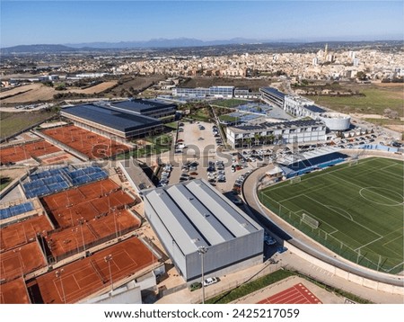 Rafa Nadal Sports Centre, sports complex and museum, Manacor, Mallorca, Balearic Islands, Spain Royalty-Free Stock Photo #2425217059