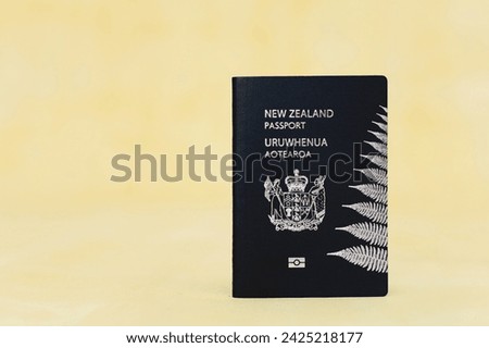 travel concept. passport on white background.new zealand passport