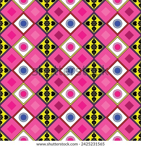 Colorful seamless pattern is creatively designed for fabric, clothes fashion, home decoration, gift wrapping paper, and others.