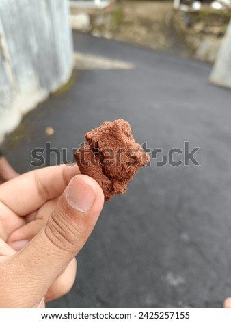 
One-bite cookie with a sweet chocolate flavor