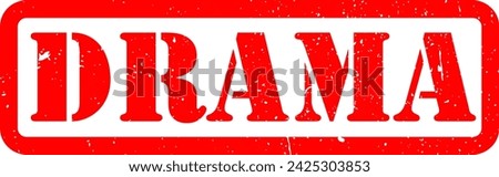 Red Rant Drama Rubber Stamp Grunge Texture Label Badge Sticker Vector EPS PNG Transparent No Background Clip Art Vector EPS PNG 