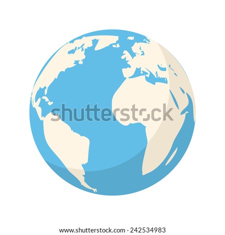 Globe icon (flat design)