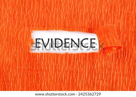 EVIDENCE the text under the torn paper is orange on a white background