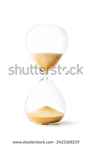 Hourglass stock with clipping paths abstract white background