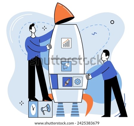Team work vector illustration. Support from team members enhances individual and collective performance Together, team can achieve unity and accomplish great things Occupation satisfaction increases Royalty-Free Stock Photo #2425383679