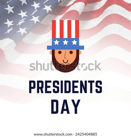 Presidents Day Logo with American Flag