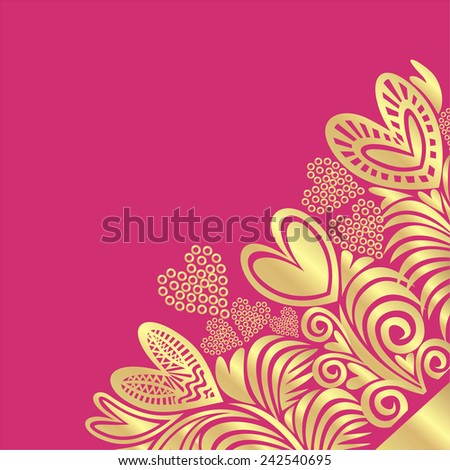 Valentines day card beautiful romantic pattern background vector illustration