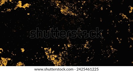 abstract art black backdrop with gold brush