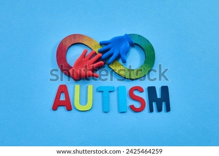 Autistic rainbow eight infinity symbol. Autism awareness day symbol.