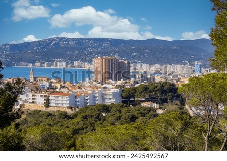 Landscape picture from beautiful spanish small town Palamos in Costa Brava
