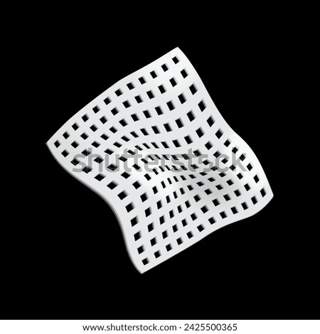 White warped grid | Background element