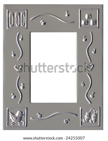 The modern photo frame isolated on the white