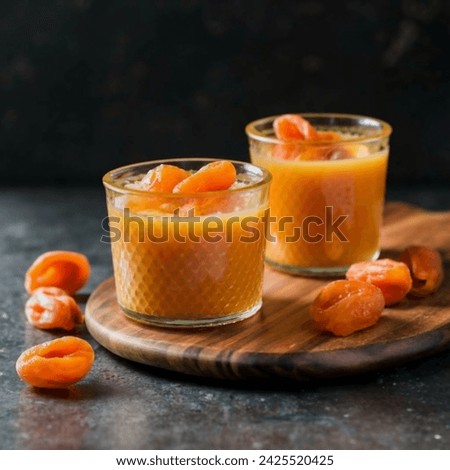 Middle Eastern apricot drink Qamar Al-Din. Royalty-Free Stock Photo #2425520425