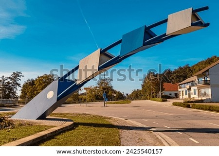 Architectonic element at Bogen, Danube, Straubing-Bogen, Bavaria, Germany Royalty-Free Stock Photo #2425540157