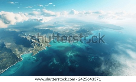From Above Captivating Earth's Natural Landscapes in Stunning Aerial View for your background bussines, poster, banner, greeting cards, and advertising for business entities or brands.