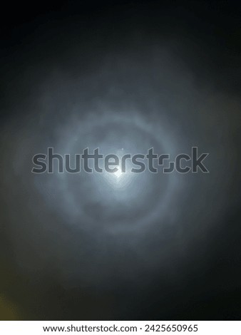 Moon with hallow halo in the middel of desert in Riadh Royalty-Free Stock Photo #2425650965