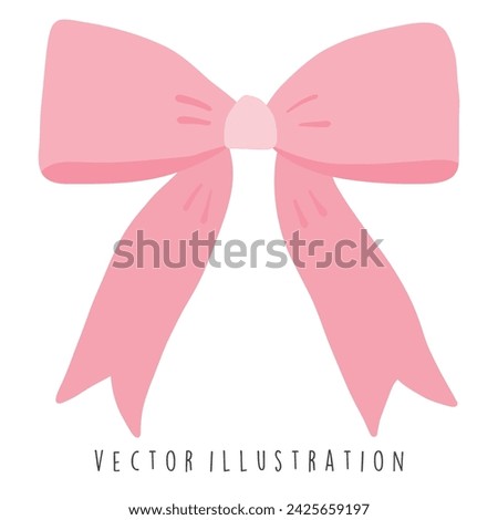 Coquette Bow ribbon vector illustration