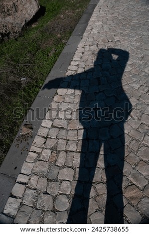 My shadow photos with my camera like a selfie 