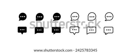 Message bubbles icons. Line, collection of speech bubbles icons. Vector icons