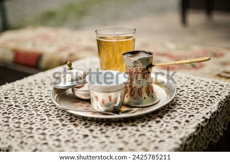 Traditional Turkish coffee. Coffee is a symbol of culture.