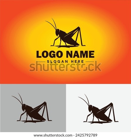 Katydid logo vector art icon graphics for business brand icon katydid logo template