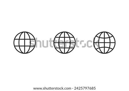 Go to web symbol icon. Globe icon vector