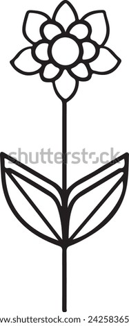 Vector flower icon on white background