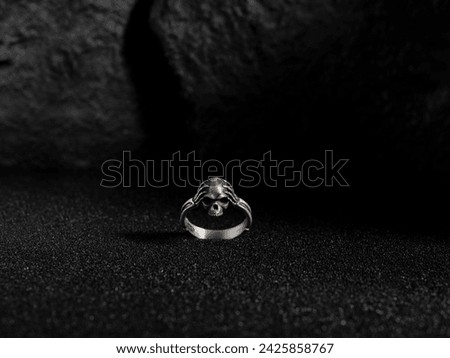 Silver Skull Ring, Hand Crafted, Biker Skull Ring
