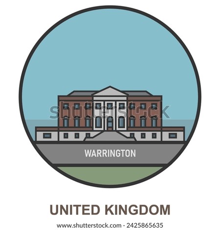 Warrington. Cities and towns in United Kingdom. Flat landmark