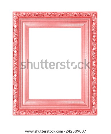 red picture frame Isolated on black background