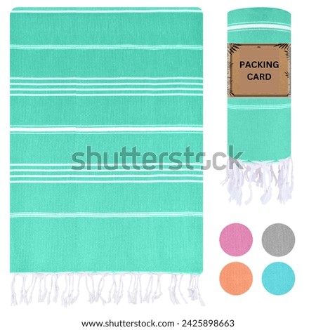 Turkish towel pack of one its simple and elegant design in sky green color