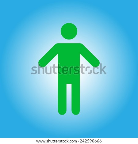 Human male sign icon. Man Person symbol. Male toilet. Flat style. EPS 10.