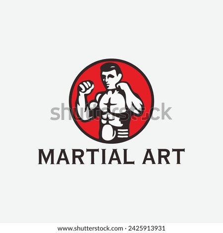 martial art logo design vector format Royalty-Free Stock Photo #2425913931
