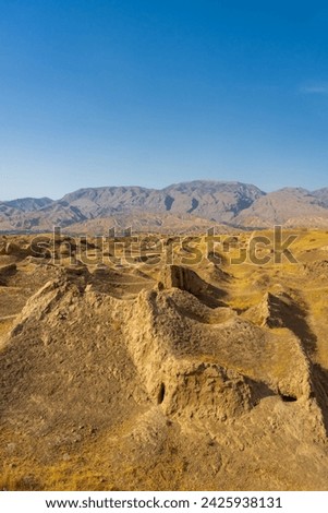 Ruins of Ancient Panjakent, old settlement in Tajikistan