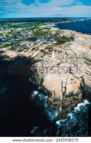 Aerial image of Peggy's Cove, Nova Scotia, Canada
