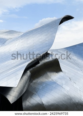 Architectural photography: stainless steel panel facade at Fisher Center