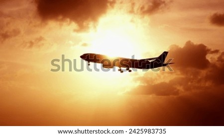 Skyward Soaring, Passenger Airplane Amidst Majestic Clouds, Embarking on Airborne Travel