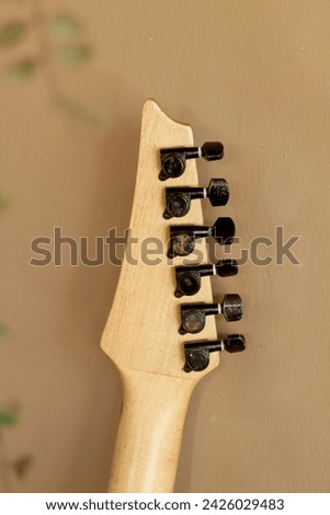 a guitar dryer in the back of headstock  Royalty-Free Stock Photo #2426029483