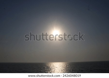 Sunset picture at sea water