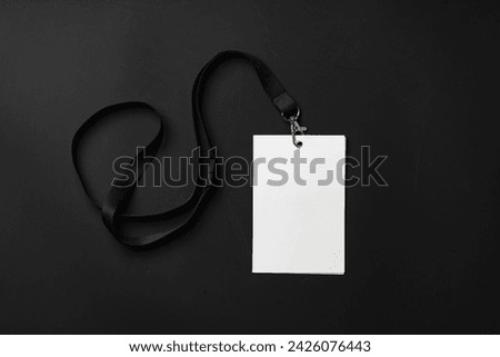 Blank badge mockup on black background copy space