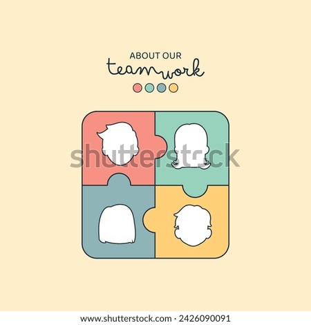 Business concept. Team work concept. People connecting like puzzle elements.