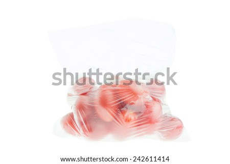 tomatoes in a plastic bag