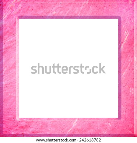 Concrete picture frame isolated on white background