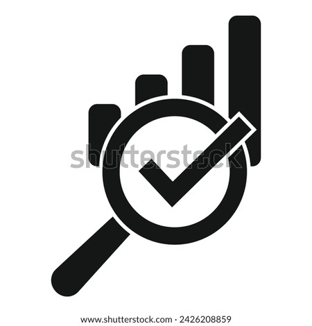 Approved graph idea icon simple vector. Business customer. Review result