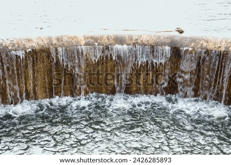 flowing water blurred with slow shutter speed	